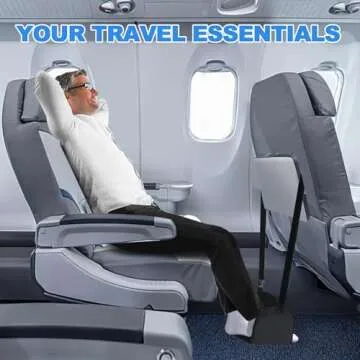 Airplane Foot Hammock Travel Essential Adjustable Comfort