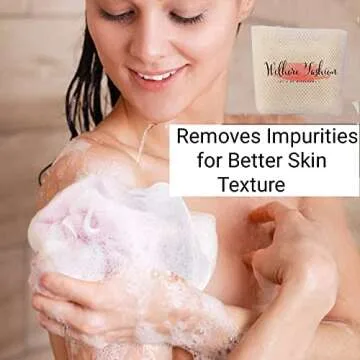 Welhore Fashion Skin Exfoliation Washcloth - African Scrubbing Net - Body Exfoliating Sponge - Organic Facial Scrub Mesh (Body Exfoliant (1pc))