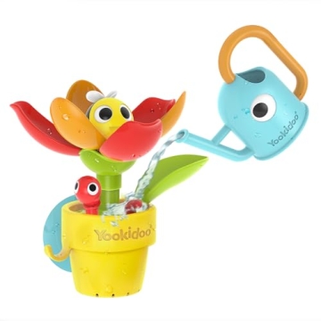 Yookidoo Toddler Baby Bath Toy (Ages 1-3) Pop-Up Bee Flower Sprinkler - Fun Garden Adventure Set wit...