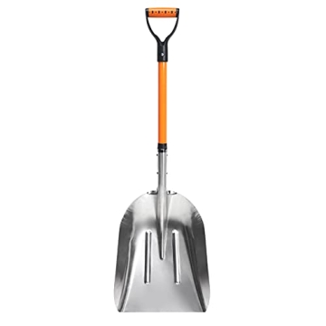 VNIMTI Aluminum Snow Shovel with D Handle - 45 Inches, 3.7 Pounds, Versatile Outdoor Tool