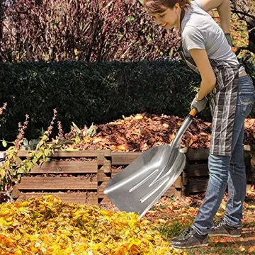 VNIMTI 45 Inch Aluminum Snow Shovel with D Handle