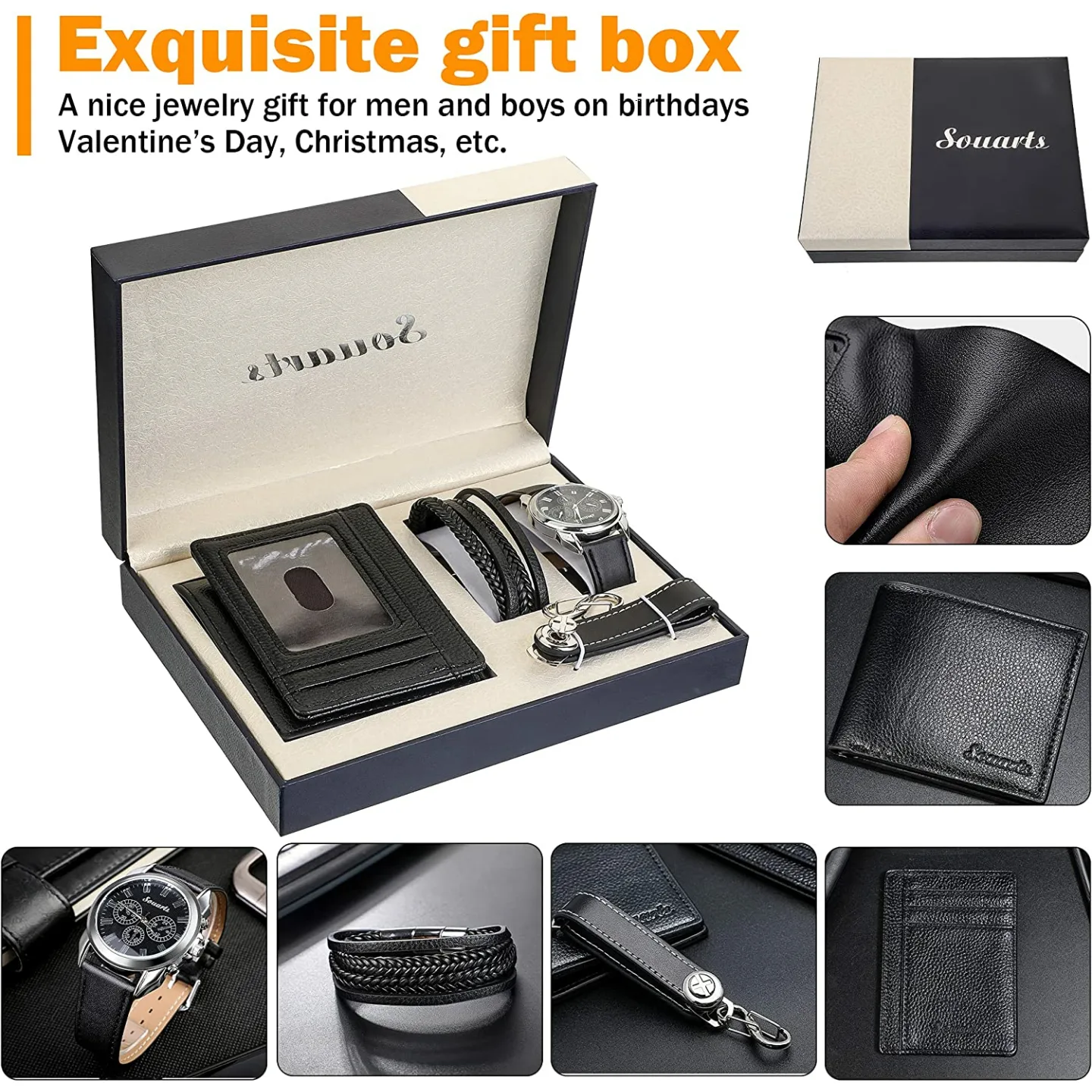Souarts Men's Watch Set - Ideal Gift for Him