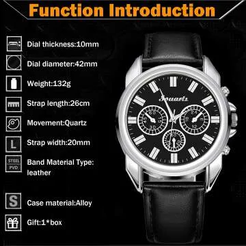 Souarts Men's Watch Set - Ideal Gift for Him