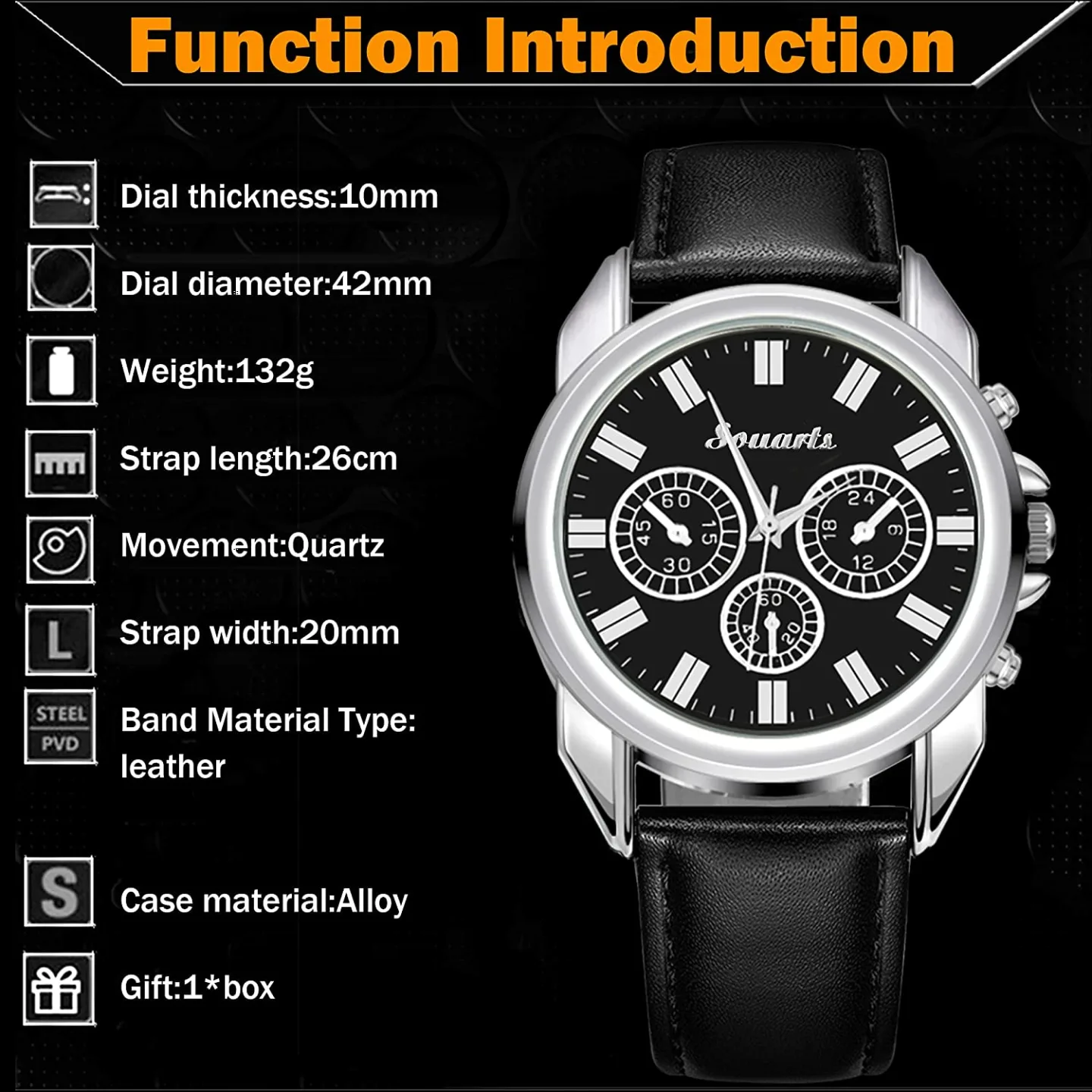 Souarts Men's Watch Set - Ideal Gift for Him