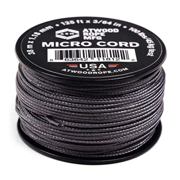 Atwood Rope MFG Tactical Nylon/Polyester Micro Utility Cord 1.18mm X 125ft Reusable Spool | Fishing ...