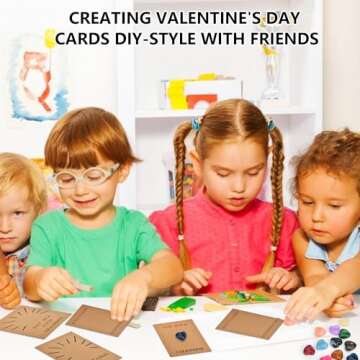 24 Pack Gem Valentines Cards Valentines Day Gifts for Kids Cards with Heart-Shape Plastic Crystal Stone Funny Valentine Exchange Card Gift for Boys Girls Toddlers Class Classroom School Party Favor