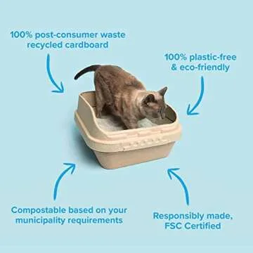 Eco-Friendly Kitty Sift Large Litter Box Kit for Cats