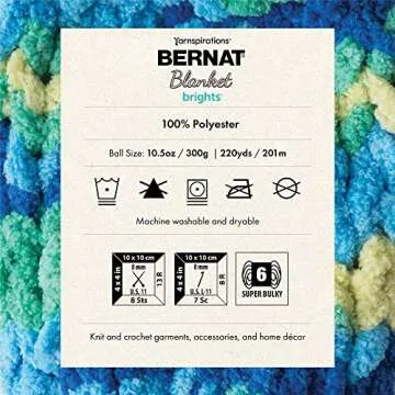 Bernat Blanket Brights School Bus Yellow Yarn for Crafts