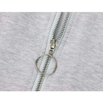 MISSACTIVER Women’s Oversized Half Zip Sweatshirt Quarter 1/4 Zipper Long Sleeve Drop Shoulder Pocket Pullover Jacket Tops(Medium,Grey)