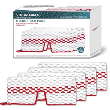 Volca Spares Microfiber Mop Pads Refill - Eco-Friendly Cleaning Pads, Pack of 4