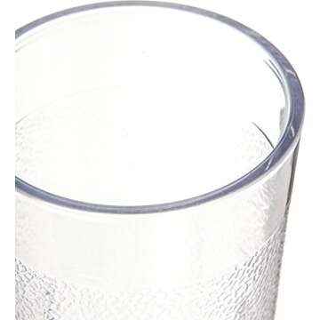Carlisle FoodService Products Stackable Tumbler Plastic Tumbler for Restaurants, Catering, Kitchens, Plastic, 5.2 Ounces, Clear, (Pack of 72)
