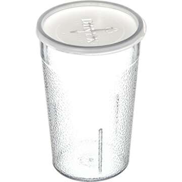 Carlisle FoodService Products Stackable Tumbler Plastic Tumbler for Restaurants, Catering, Kitchens, Plastic, 5.2 Ounces, Clear, (Pack of 72)