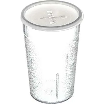 Carlisle FoodService Products Stackable Tumbler Plastic Tumbler for Restaurants, Catering, Kitchens, Plastic, 5.2 Ounces, Clear, (Pack of 72)