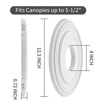 EIFHYT White PU Ceiling Medallions - Elegant Light Fixture Accents