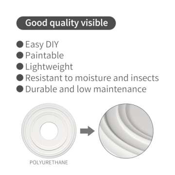 EIFHYT White Ceiling Medallions - Elegant Home Decor Upgrade