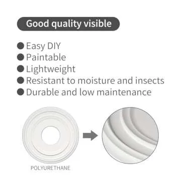 EIFHYT White Ceiling Medallions - Elegant Home Decor Upgrade