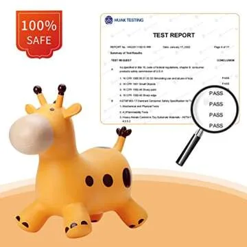 HotMax Bouncy Horse, Inflatable Bouncing Animals Hopper for Toddlers or Kids, Ride on Rubber Jumping Toys for Boy or Girl Birthday Gift (Giraffe)