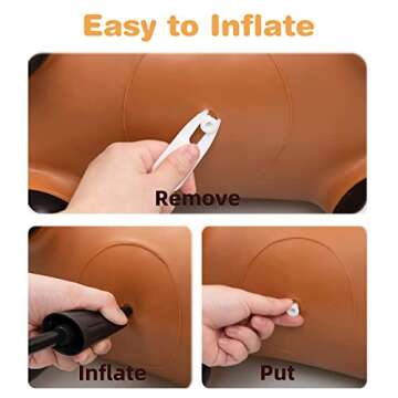 HotMax Bouncy Horse, Inflatable Bouncing Animals Hopper for Toddlers or Kids, Ride on Rubber Jumping Toys for Boy or Girl Birthday Gift (Giraffe)