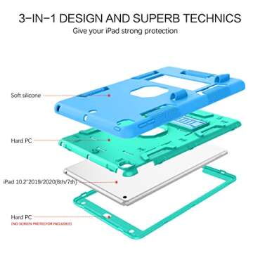 VENINGO iPad 9th Generation Case, iPad 8th Gen Case,iPad 7th Gen Case, iPad 10.2 2021/2020/2019 Case...