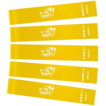 Fit Simplify Exercise Resistance Loop Bands Set of 5