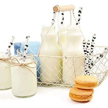 Shukii 100pcs Biodegradable Paper Straws Coffee Stirrers Drinking for Bubble Tea Juice Birthday Paper Drinking Party Weddings Baby Showers Supplies (Cow printed, 100pcs)