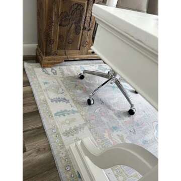 Modern Oushak Rug, Vintage Turkish Oriental Inspired Small Area Rugs, Doormat Luxury Living Room Bed...