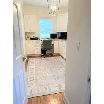 Modern Oushak Rug, Vintage Turkish Oriental Inspired Small Area Rugs, Doormat Luxury Living Room Bedroom Bathroom Kitchen Entry 2' x 3'