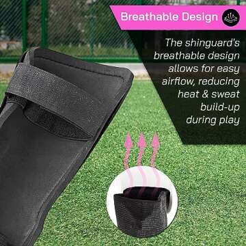 Vizari Malaga Soccer Shin Guard for Kids| Youth Soccer Shin Guard | Lightweight and Breathable Child Calf Protective Gear Soccer Equipment | Pink | X - Small