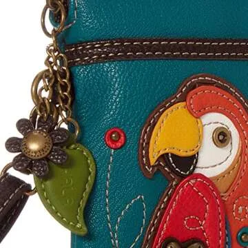 Chala Red Parrot Cellphone Crossbody Handbag for All