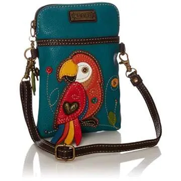 Chala Red Parrot Cellphone Crossbody Handbag for All