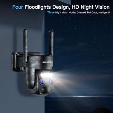 4K Solar Security Camera with Color Night Vision