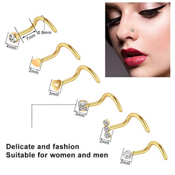 ONESING 40 PCS Nose Rings Set for Men and Women