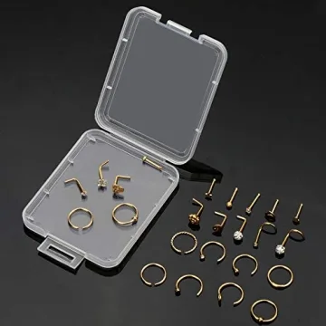 ONESING 40 PCS Nose Rings Set for Men and Women