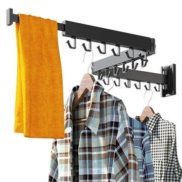 HEILAIYI Wall-Mounted Clothes Drying Rack: Space-Saving and Versatile