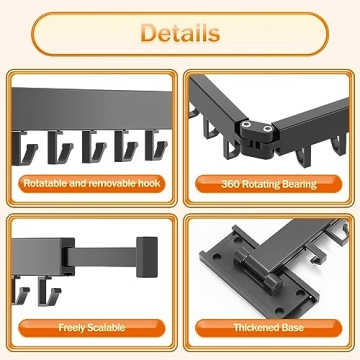 HEILAIYI Foldable Wall-Mounted Drying Rack for Small Spaces
