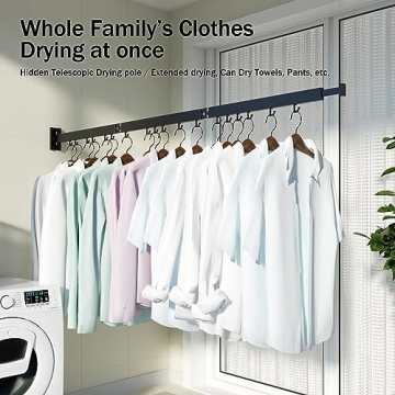 HEILAIYI Foldable Wall-Mounted Drying Rack for Small Spaces