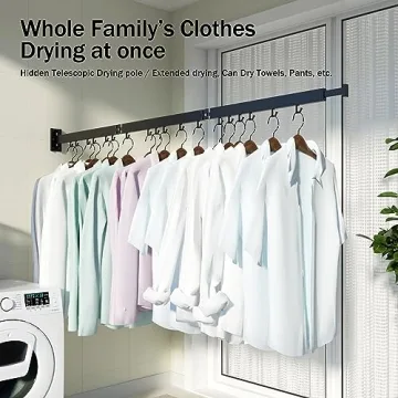 HEILAIYI Foldable Wall-Mounted Drying Rack for Small Spaces