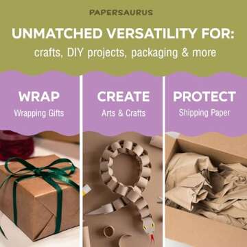 Kraft Brown Wrapping Paper Roll 18" x 2,400" - Eco-Friendly Wrapping & Crafting Paper