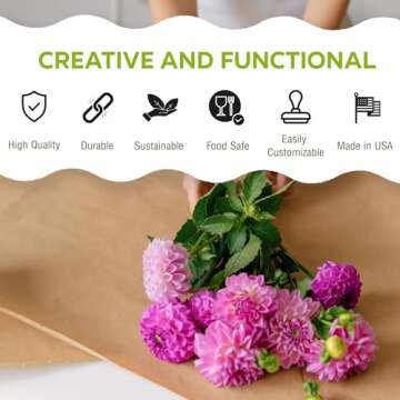 Kraft Brown Wrapping Paper Roll - Eco-Friendly & Versatile