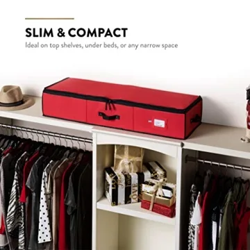 Durable Christmas Wrapping Paper Storage Bag with Pockets