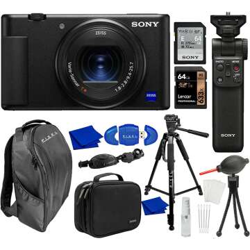 Sony ZV-1 Camera Bundle with Vlogger Kit & Backpack – Ideal for Content Creation