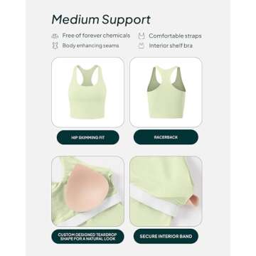 PAVOI ACTIVE Workout Tank - Medium Support Athletic Top