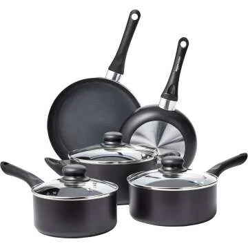 8-Piece Non-Stick Cookware Set by Amazon Basics