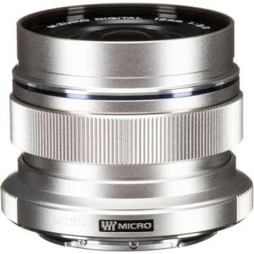 OM SYSTEM OLYMPUS M.Zuiko Digital ED 12mm F2.0 Silver For Micro Four Thirds System Camera, Compact Wide Angle lens For Starry Sky and Landscape