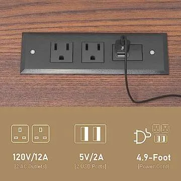 Hlivelood Farmhouse Nightstand Set of 2, LED End Tables Living Room Set of 2 with Charging Station, Barn Door & Storage Shelf, Rustic Bedside Table for Bedroom, White