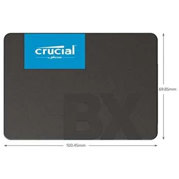 Crucial BX500 240GB 3D NAND SATA 2.5-Inch Internal SSD, up to 540MB/s - CT240BX500SSD1Z Black/Blue