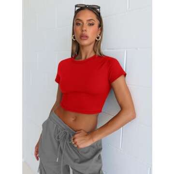 WYNNQUE Women’s Crop Top Comfortable Stylish Tee