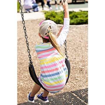 Funky Junque Kids Ponytail Trucker Hat Girls Messy Bun Criss Cross Mesh Baseball Cap Adjustable Pink Washed