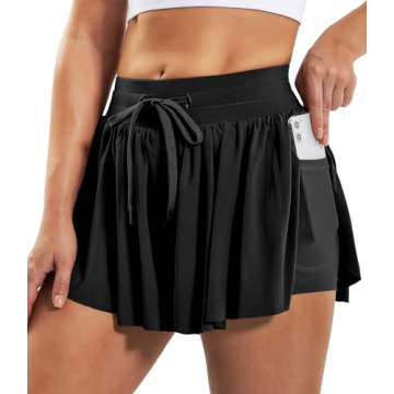 Ewedoos Flowy Shorts for Women - 2 in 1 Gym Workout Stylish & Functional