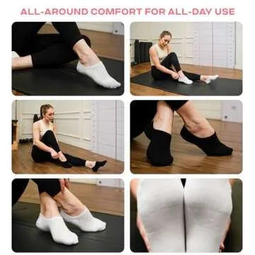 COOLMATE Pilates Socks with Grips for Active Women